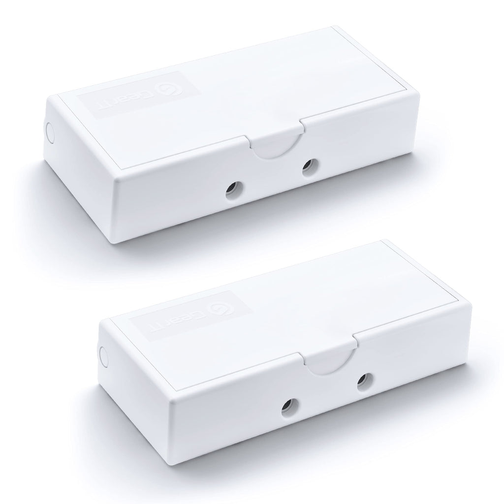  [AUSTRALIA] - GearIT Flat Speaker Wire Terminal Block Connector (2 Pack) for Hidden Invisible Flat Wire, Paintable Speaker Wire, Flat Low Voltage Wire in White, 2 Pk 2 Pair Terminal
