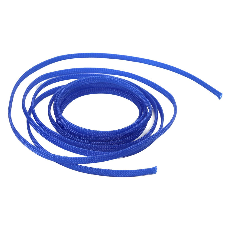  [AUSTRALIA] - Aicosineg PET Expandable Braided Sleeving Wrap for Audio Video Home Device Automotive Wire Protect Cables 6mm 3m Blue 1Pcs