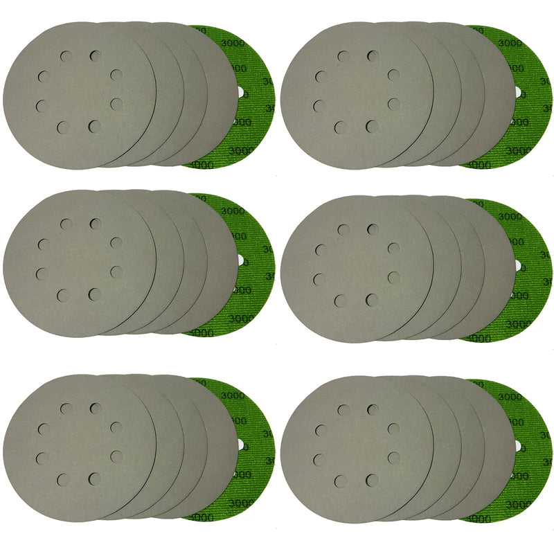  [AUSTRALIA] - 30pcs Sandpapers 8 Hole 5 inch Sanding Discs Hook and Loop 3000 Grits Wet Dry Sandpaper for Random Orbital Sander Automotive Metal Sanding Polishing 30pcs Grit 3000
