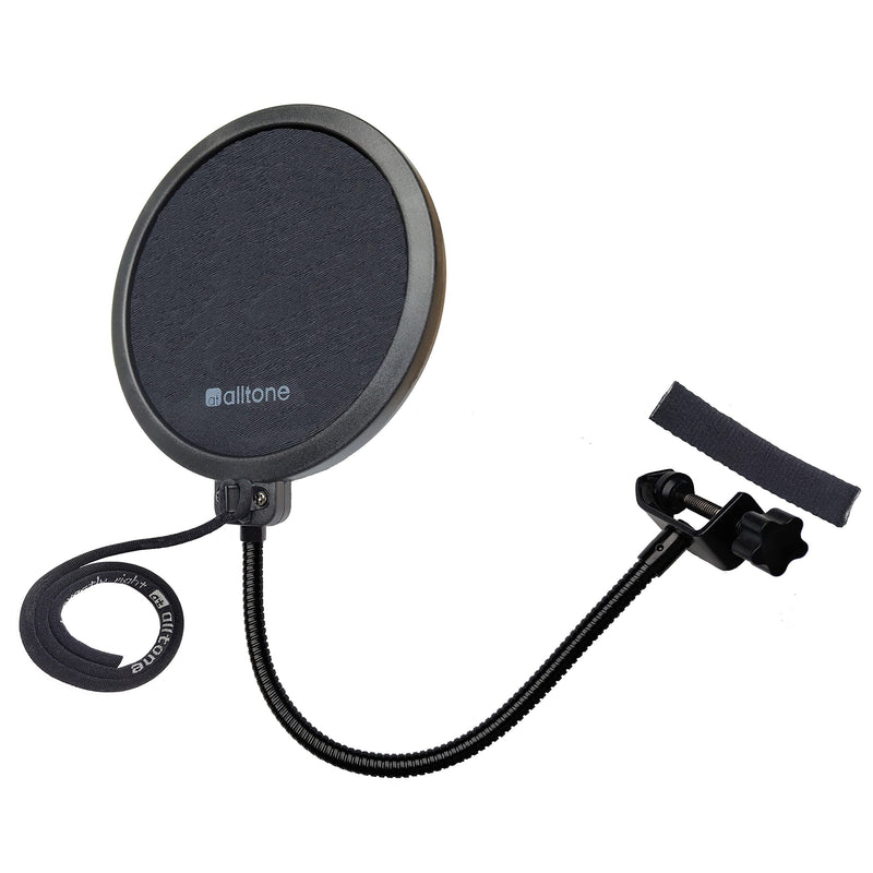  [AUSTRALIA] - At Alltone Microphone Pop Filter Shield Mask with Lashing Point Compatible with Blue Yeti And Other Microphone Dual Layered Mash Filter with All Degree Strong Flexible Arm And Lashing Point