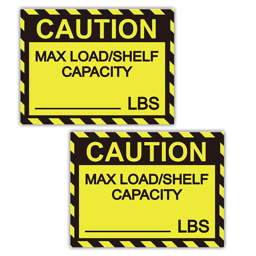  [AUSTRALIA] - Remarkable Pallet Rack Capacity Label,3×4 Inch Caution MAX LoadShelf LBS Warning Stickers for Warehouse Safety, 25 PcsPack Industrial Strength Sticker