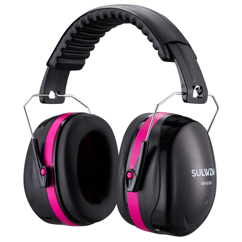  [AUSTRALIA] - SULWZM Hearing Protection Ear Muffs,NRR 28db Noise Cancelling for Shooting, Mowing, Construction,Rose Rose