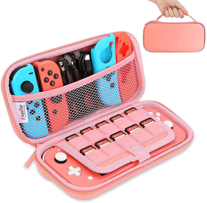  [AUSTRALIA] - HEYSTOP Carrying Case Compatible with Nintendo Switch Lite,Portable Protective Case for Switch Lite with Storage for Nintendo Switch Lite Console and Accessories（Pink） Pink