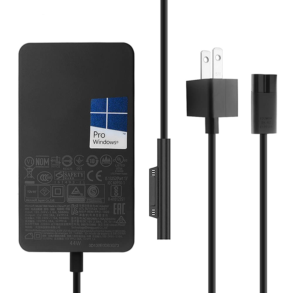  [AUSTRALIA] - Surface Pro Charger Fit for Microsoft Surface Pro 3 4 5 6 7 Surface pro x,Surface go 2 Surface Book 1706 1796 1800 Laptop Power Adapter