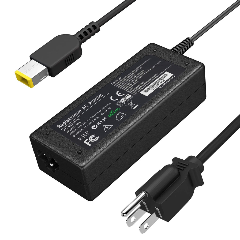 [AUSTRALIA] - 65W 45w UL List Replacement Charger for Lenovo Square Connector for Thinkpad T440 G50 T460 T470 T450, X1 Carbon, Flex 3 ADLX45NDC2A PA-1650-72 Laptop-Power Supply Cord(Not USB-C!)