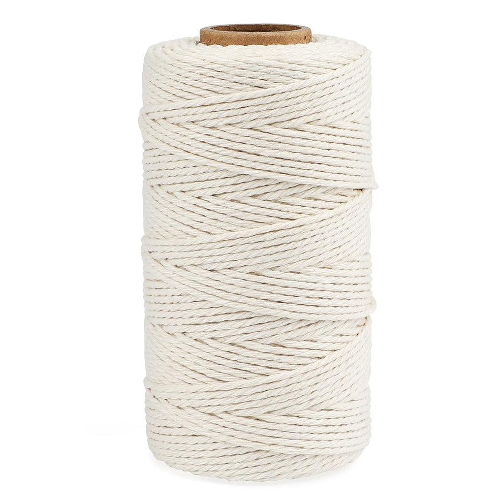  [AUSTRALIA] - Beige String,100M/328 Feet Natural White Cotton String,Cotton Bakers Twine Food Safe Cooking String Twine for Tying Meat,Making Sausage 2mm x 328 ft Beige