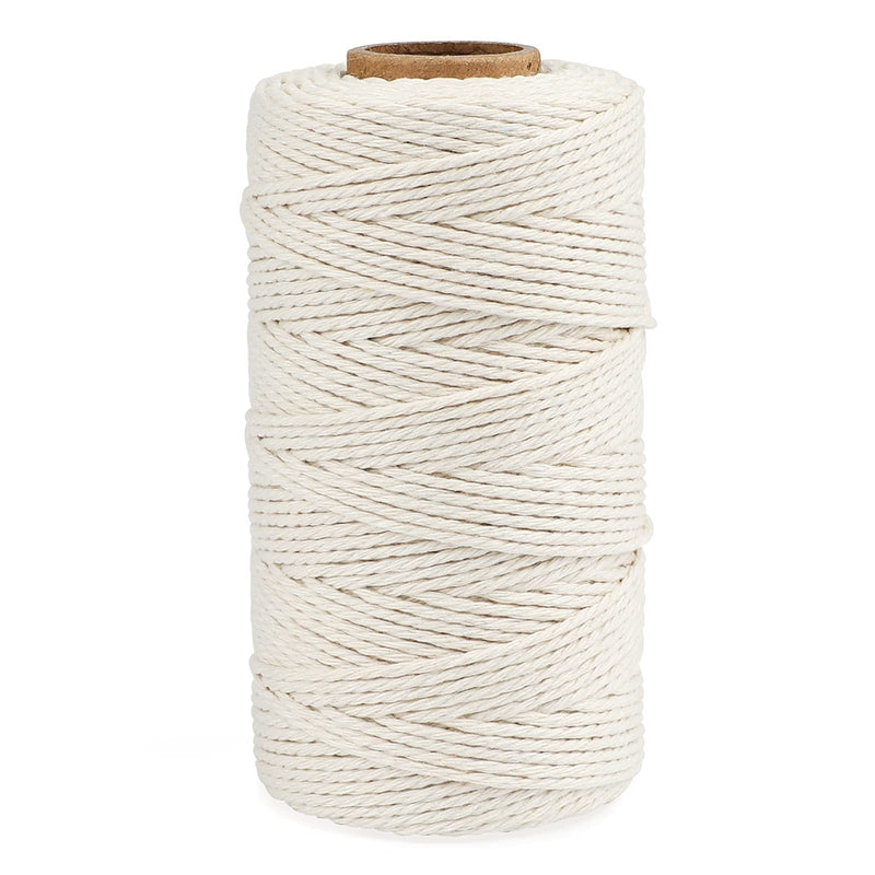  [AUSTRALIA] - Beige String,100M/328 Feet Natural White Cotton String,Cotton Bakers Twine Food Safe Cooking String Twine for Tying Meat,Making Sausage 2mm x 328 ft Beige