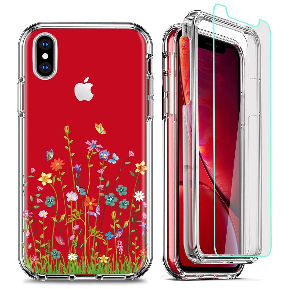  [AUSTRALIA] - FIRMGE for iPhone Xs Max Case 6.5 Inch, with [2 x Tempered Glass Screen Protector] 360 Full-Body Coverage Military Grade Heavy Duty [Shockproof] [Scratch-Resistant] Phone Protective Cover- LK001 For iPhone Xs Max (6.5 Inch)