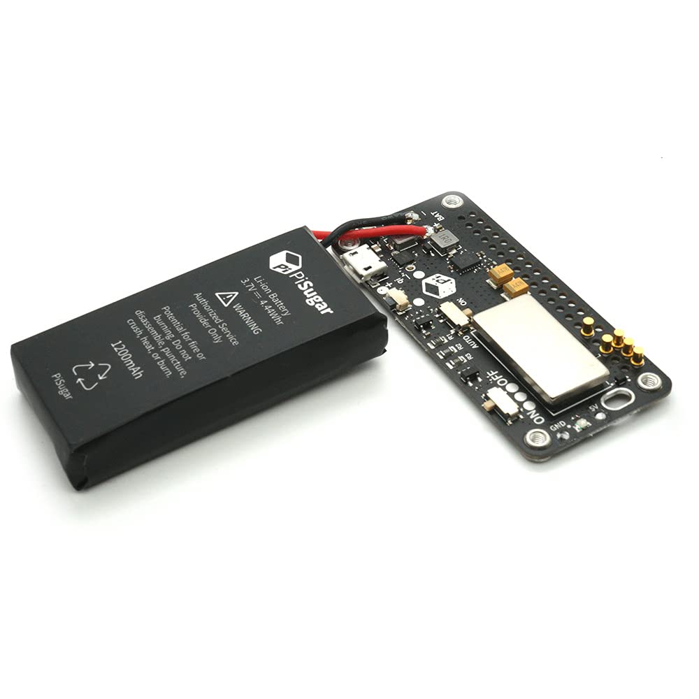  [AUSTRALIA] - Pisugar S Portable 1200 mAh UPS Lithium Battery Pwnagotchi Power Module Power Supply for Raspberry Pi-Zero W/WH Model Accessories handhold(Not Include Raspberry Pi)