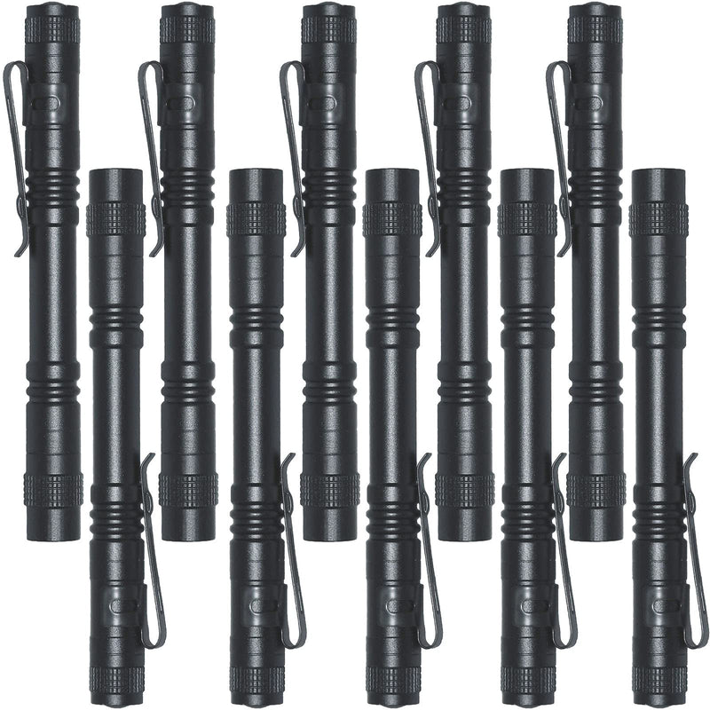  [AUSTRALIA] - Beieverluck 10 Pack Small Mini LED Flashlight Handheld Pen Light Flashlight Tactical Pocket Torch PenLight with Clip Led Pen Flashlight for Camping Outdoor Emergency Inspection large