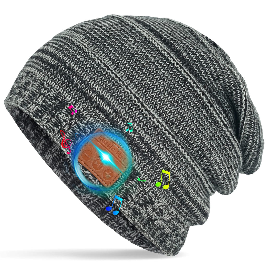  [AUSTRALIA] - Bluetooth Beanie Hat Gifts for Men - Christmas Stocking Stuffers Beanie Gift for Men Women Boys Girls Teen Kids Teenage, V5.0 Bluetooth Winter Cap Unique Cool Gadgets Ideas with Headphones & Speakers