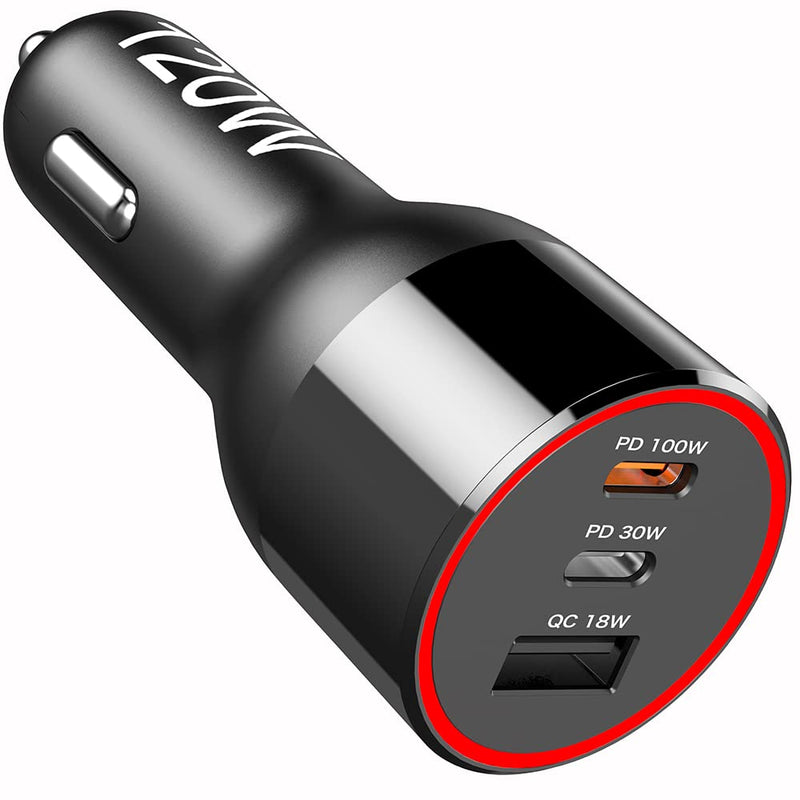  [AUSTRALIA] - 120W USB C Car Charger, URVNS 100W Type C PD 30W PPS 45W QC 18W Super Fast Charging LED Laptop USB-C Car Adapter for iPhone 13 12 11 Pro Max Samsung 5G S21 Ultra Note 20 iPad MacBook Pro Air