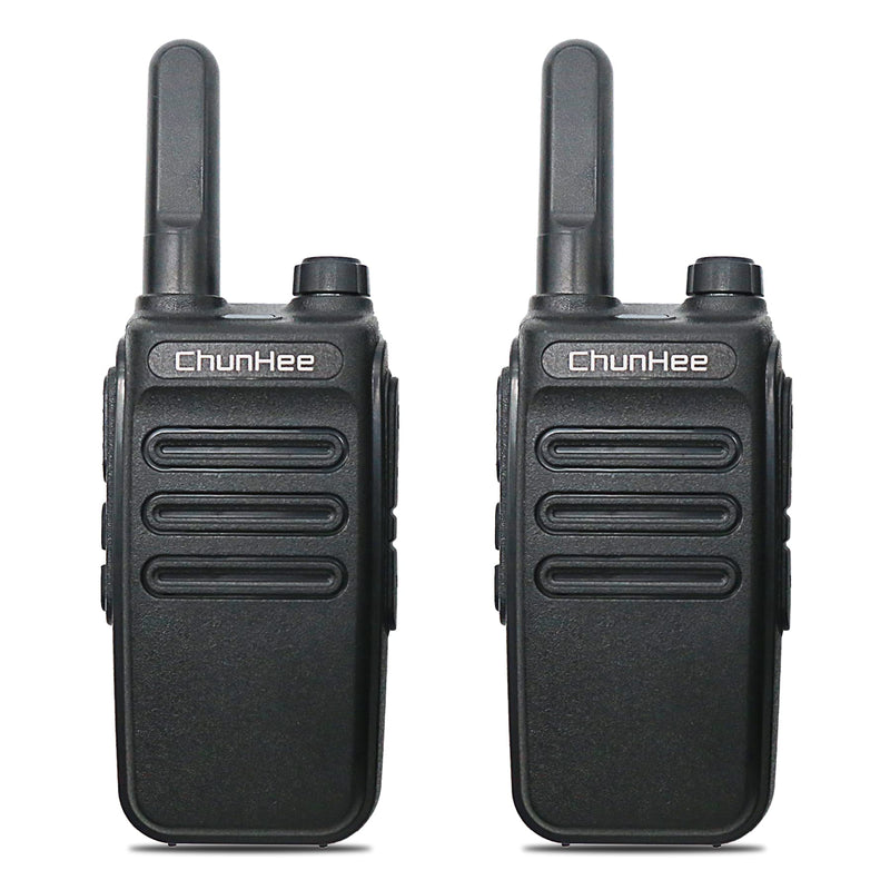  [AUSTRALIA] - ChunHee Walkie Talkies for Adults Rechargeable Long Range Two Way Radio Mini 2 Way Radio, VOX Security Handfree for Business Office School Church Restaurant Retail, Pack of 2