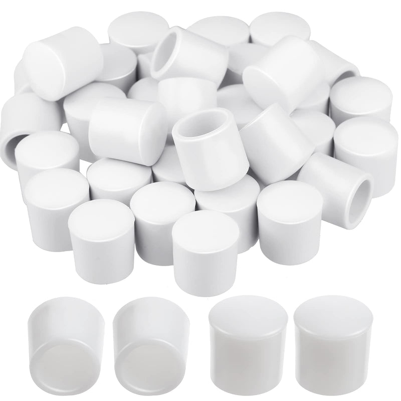  [AUSTRALIA] - Door Stop Bumper Tips 0.39 Inch Door Rubber Stop Bumper Replacement Stopper Tips Caps for Door and Wall Protection, White (20 Pieces) 20