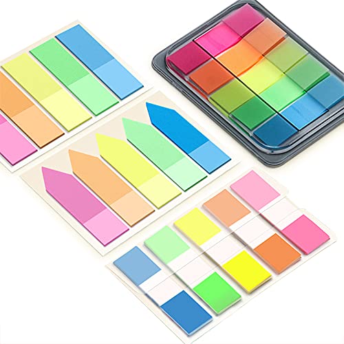  [AUSTRALIA] - 3 Sets Assorted Bright Colors Sticky Notes tabs, Page Marker Tabs 1200pcs, Sticky Note Dividers Tabs 4 Styles, Page Tabs and Arrow Flags for Notebooks, Documents, Books, and Folders [5 Colors]