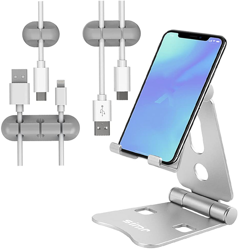  [AUSTRALIA] - 7 Pack Cable Clips and Adjustable Phone Stand