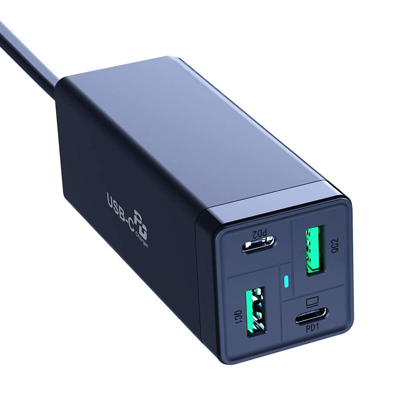  [AUSTRALIA] - 85W USB C Charger, URVNS GaN Tech PD 65W PPS 33W QC 18W Fast Charger Desktop USB-C Charging Station for iPhone 13 12 Pro Max, Samsung Galaxy, MacBook Pro Air, iPad and More