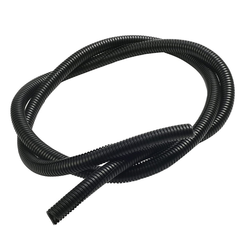  [AUSTRALIA] - Aicosineg Cable Sleeves 6.56 ft 2/3 Inch Electrical Conduits Split Wire Loom Tubing Corrugated Tube Polyethylene Hose Cover for Home Outdoor Automotive Marine Wire Harness Wrap Black 1PCS