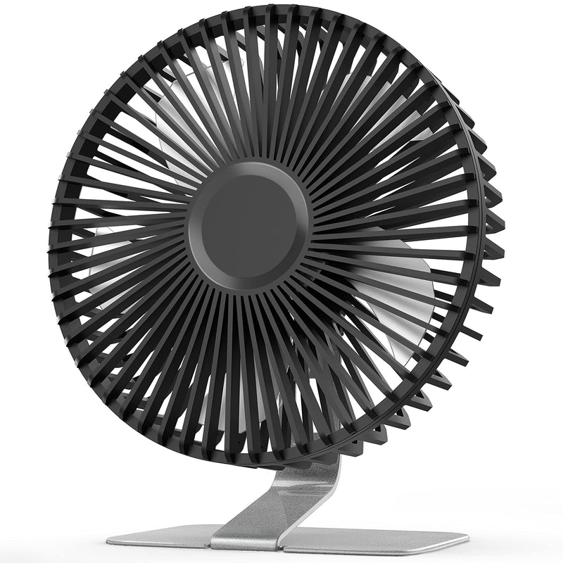  [AUSTRALIA] - SLENPET 6 inch USB Desk Fan, Upgraded Strong Airflow, 4 Speeds, Ultra-quiet, 90° Rotation for Better Cooling, Portable Mini Powerful Desktop Fan, Small Personal Cooling Fan for Home Office Outdoor Silver