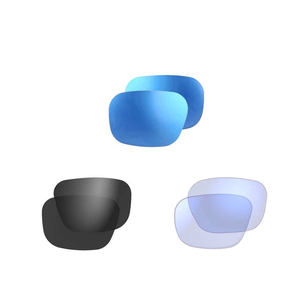  [AUSTRALIA] - Polarized Smoke & Mirror Blue & Transtitional Blue Light Blocking Lens Sets (Model T8) Only lens-3(T8)