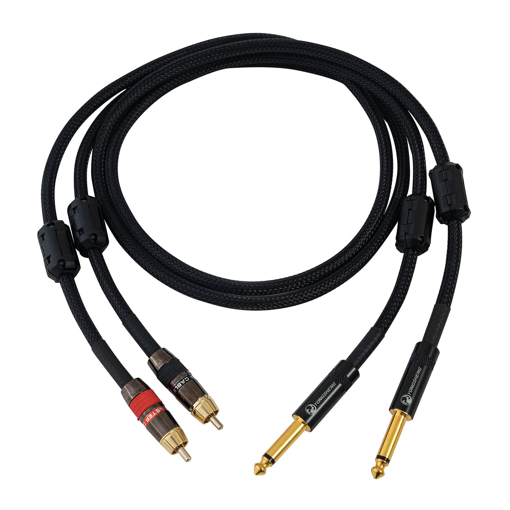  [AUSTRALIA] - JORZOR RCA to 1/4 Cable, Dual RCA to Dual 1/4 inch TS Stereo Audio Interconnect Cable Patch Cords - 10 feet 10.0 Feet