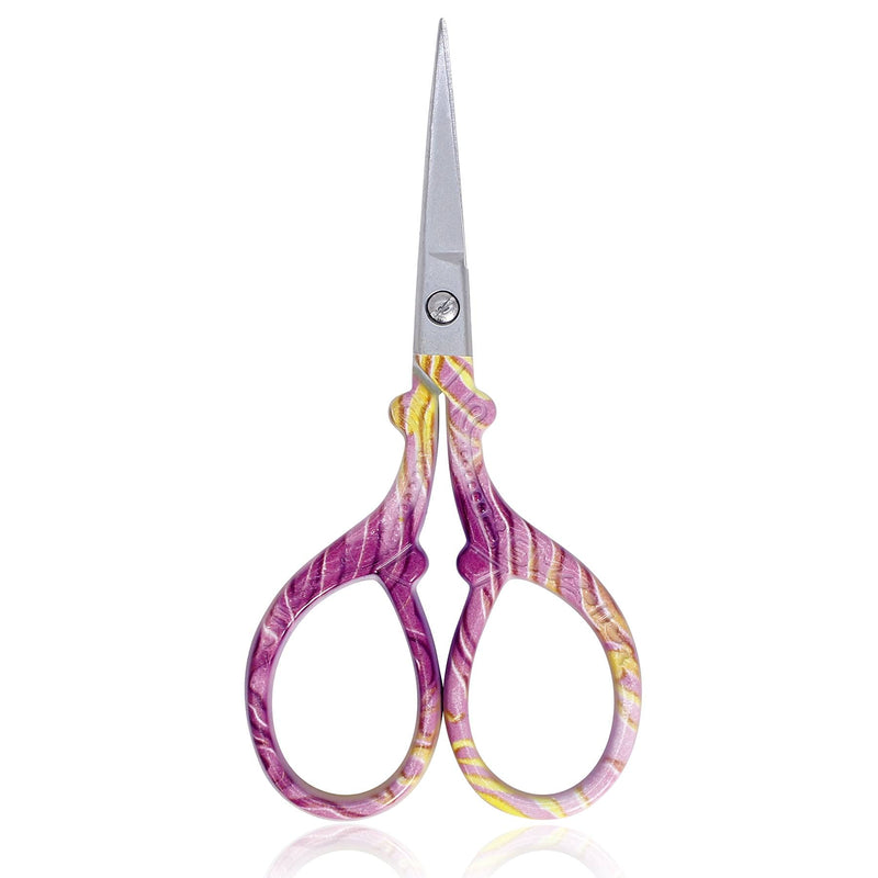  [AUSTRALIA] - BIHRTC 3.6 Inch Embroidery Scissors Small Sewing Scissors Sharp Stainless Steel Sharp Scissors DIY Tools Shears for Embroidery Needlework Office Craft Household Needlepoint Scissors 3.6" Pink Yellow