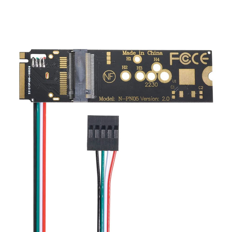  [AUSTRALIA] - Xiwai Wireless NGFF A/E-Key WiFi Card to M.2 NGFF Key-M NVME SSD Adapter for AX200 WiFi 6 Bluetooth 5.1 3165AC to NGFF