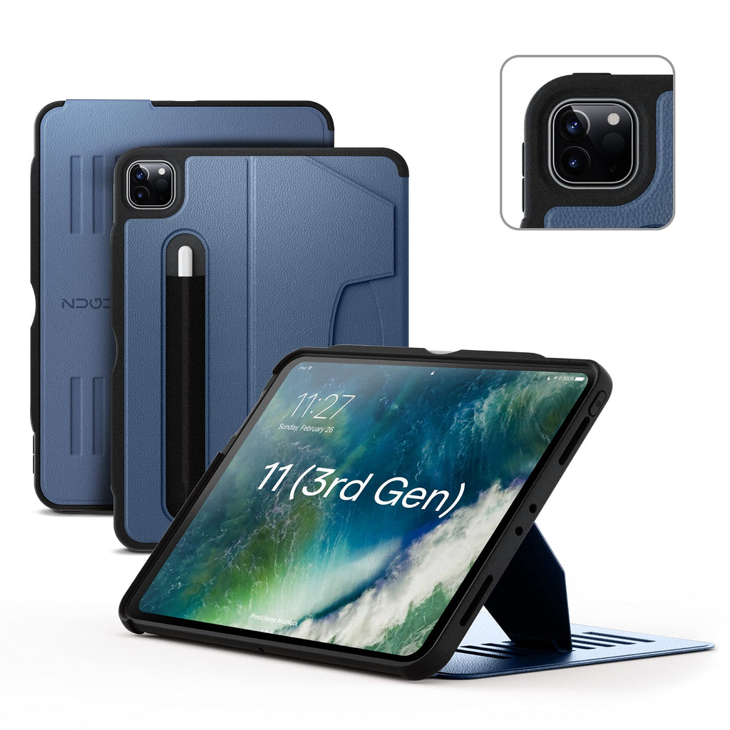 [AUSTRALIA] - ZUGU Case for 2021/2020 iPad Pro 11 inch Gen 2/3 - Ultra Slim Protective Case - Wireless Apple Pencil Charging - Convenient Magnetic Stand & Sleep/ Wake Cover (Slate Blue) Slate Blue