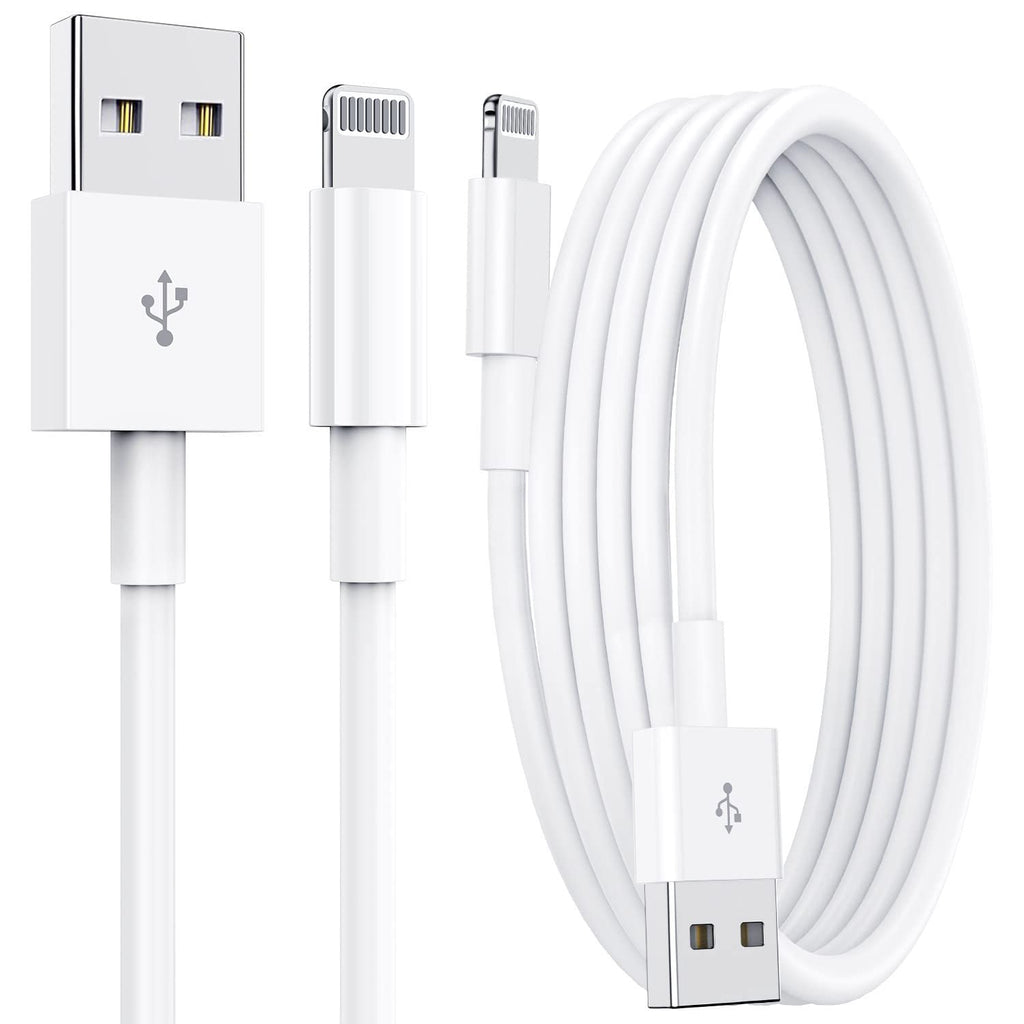  [AUSTRALIA] - iPhone Charger 6ft [Apple MFi Certified], Lightning Cable [2 Pack], iPhone Charger Cord 6 Foot, Fast Apple Lightning to USB Cable 6 Feet Connector for iPhone 11 Pro MAX XS XR X 8 7 6 AirPods iPad etc White 2 Pack 6FT