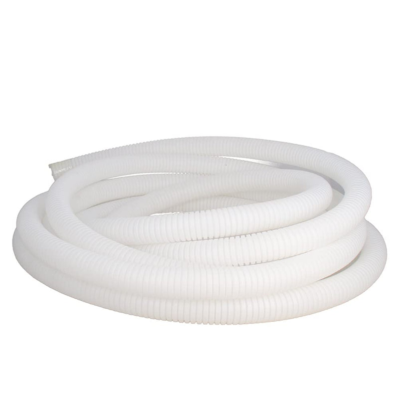  [AUSTRALIA] - Aicosineg 16.4ft 2/3 Inch Non-Split Wire Loom Tubing Corrugated Tube Polyethylene Hose Cover for Home Outdoor Automotive Marine Wire Harness Wrap Cover Sleeve Conduit-White (1PCS)