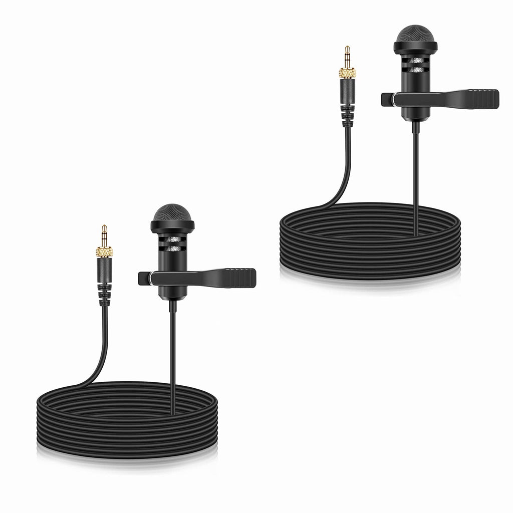  [AUSTRALIA] - 2-Pack Lavalier Lapel Microphone Compatible with Rode Wireless Transmitters Bodypack - TX/Wireless GO II/RODELINK Kit, Omnidirectional Condenser Mic for Vlog/Lectures/Broadcasters
