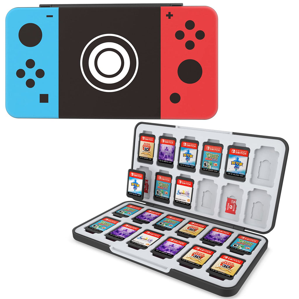  [AUSTRALIA] - HEIYING Game Card Case for Nintendo Switch Game Card or Micro SD Memory Cards,Custom Pattern Switch OLED Game Memory Card Storage with 24 Game Card Slots and 24 Micro SD Card Slots. Classic Buttons