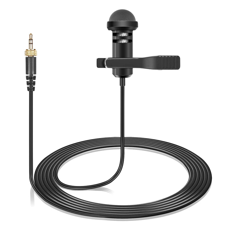  [AUSTRALIA] - Lavalier Microphone Compatible with Sennheiser Wireless Bodypack Transmitter, Omnidirectional Condenser Lapel Mic 3.5mm with Screw Lock, 5ft