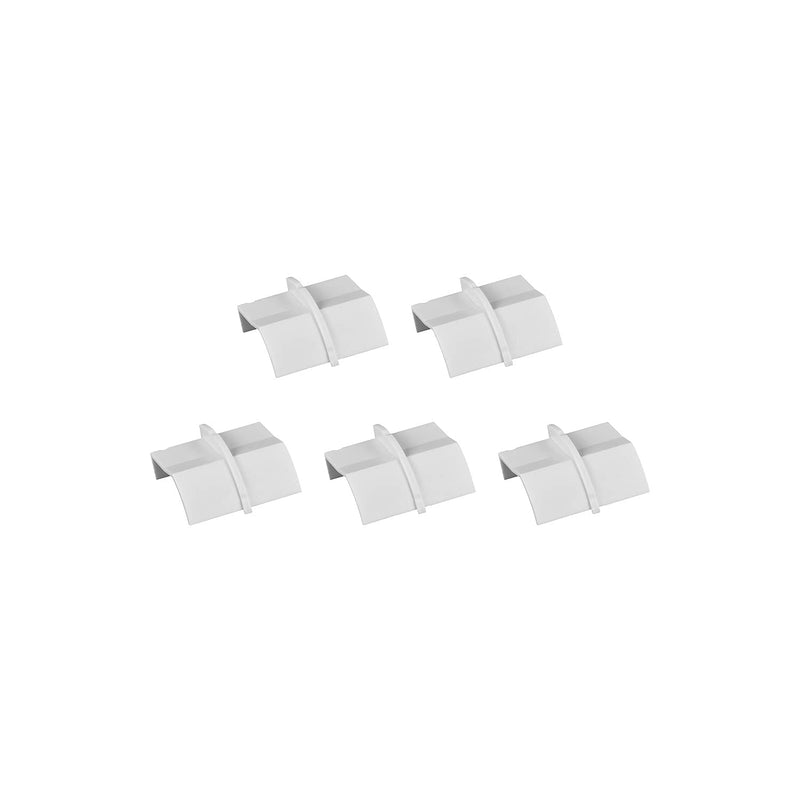  [AUSTRALIA] - D-Line Quarter Round Cable Raceway Connector, for use with 0.87" (W) x 0.87" (H) Cable Cover - 5-Pack, White