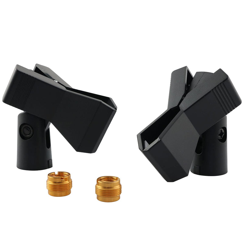  [AUSTRALIA] - PSCCO 2PCS Handhold Butterfly Microphone Clip Holder Female Nut Adapters for Handhold Microphone (with copper screw)