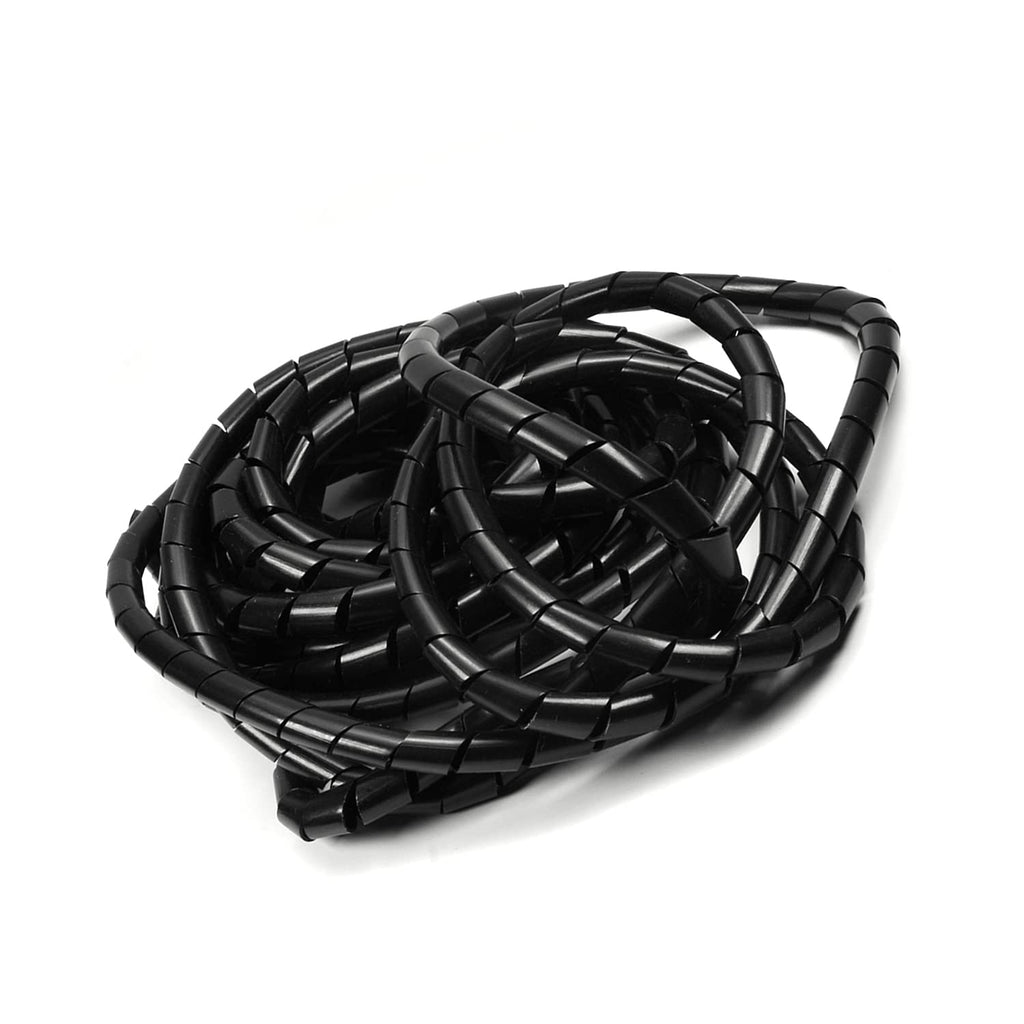  [AUSTRALIA] - Bettomshin 1Pcs 26.5 Feet PE Spiral Cable Wrap, Wire Cord Covers for TV Computer Electrical Wire Organizer, Tangle Stop and Detangler Black