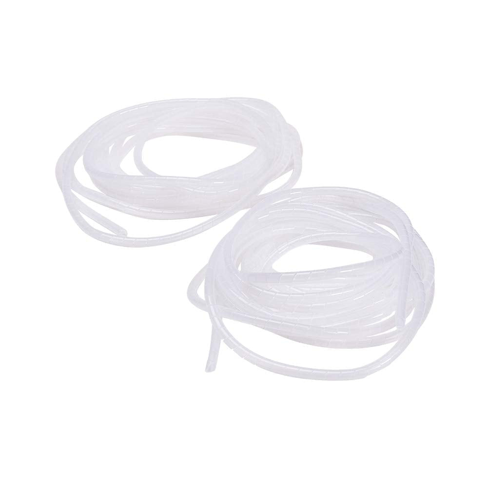  [AUSTRALIA] - Bettomshin 1Pcs 50 Feet PE Spiral Cable Wrap, Wire Cord Covers for TV Computer Electrical Wire Organizer, Tangle Stop and Detangler White