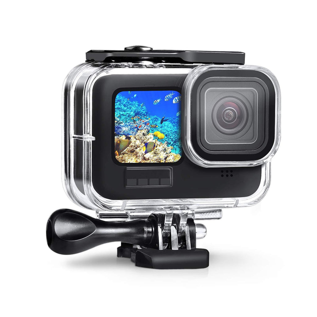  [AUSTRALIA] - 60M Waterproof Case for GoPro Hero 10/9, 196FT Underwater Protective Housing Case for Hero 10/9 Black, with Quick Release Mount and Thumbscrew