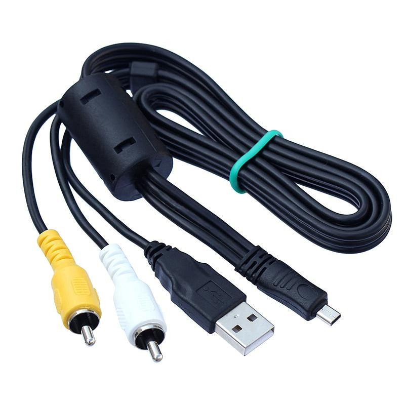  [AUSTRALIA] - Replacement UC-E6 Camera Mini 8Pin USB Data Cable with Video AV RCA Dual Multi-Function Compatible with Digital Camera SLR DSLR D3200 D3300 Coolpix L340 L32 A10 P520 P510 S9200 and More (0.8M)