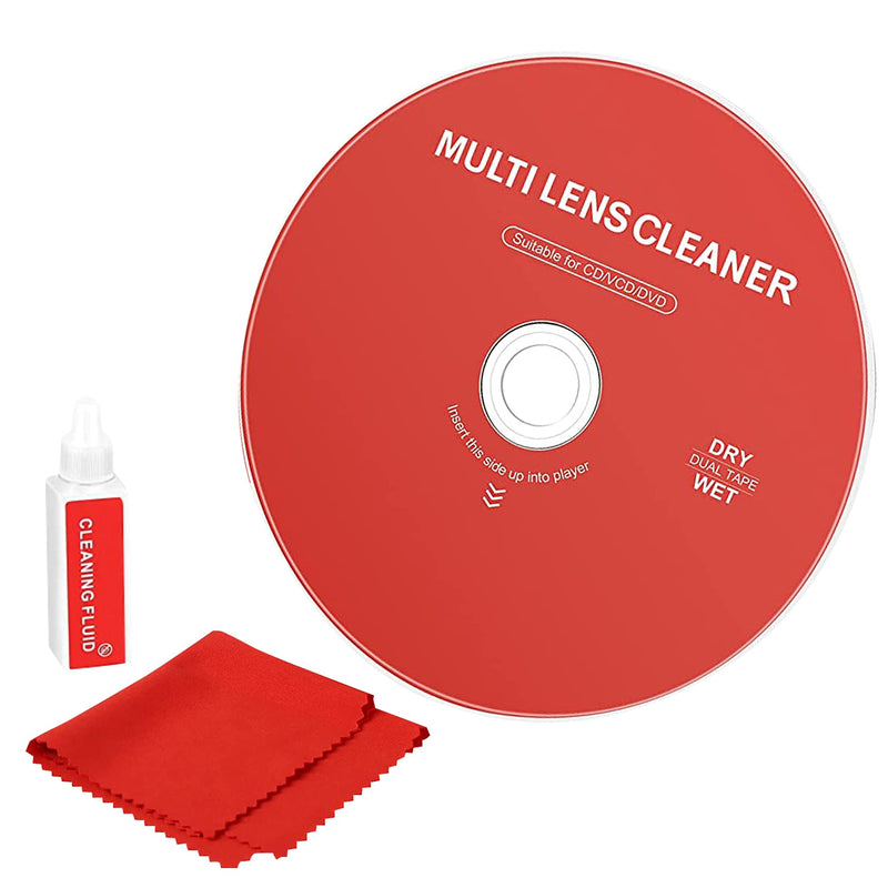  [AUSTRALIA] - CD/VCD/DVD Player Cleaner Kit, Laser Lens Cleaning Disc with Double Brush Cleaning System, Set 2