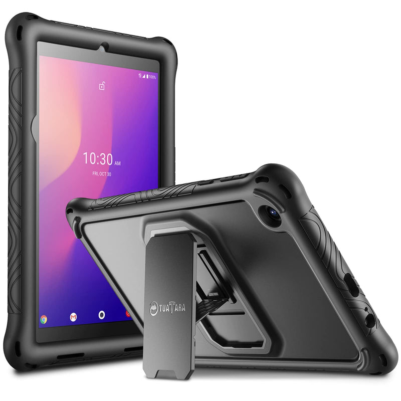  [AUSTRALIA] - Fintie Case for for Alcatel Joy Tab 2 Tablet 8-inch 2020 Release (Model: 9032Z) - [Built-in Kickstand] Anti Slip Kids Friendly Shockproof Silicone Protective Cover (Black)