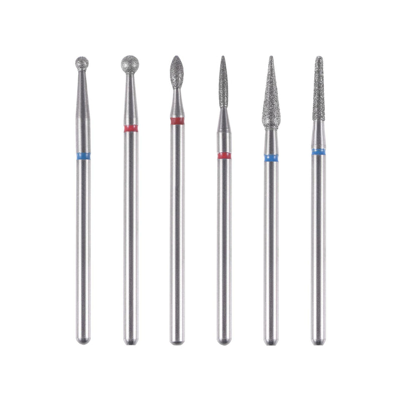  [AUSTRALIA] - uxcell Diamond Coated Grinding Head Drill Bit Set Polishing Trimming Carving Accessories for Metal, Hardwood, Stone, Ceramics, Etc 6pcs