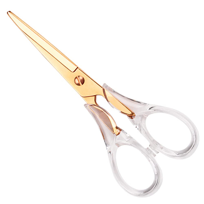  [AUSTRALIA] - Acrylic Scissors,Multipurpose Stylish Scissors, Stainless Steel Scissors with Clear Acrylic Handle, Stationery Paper Cutting Tool for Office, Home, School (Rosegold)