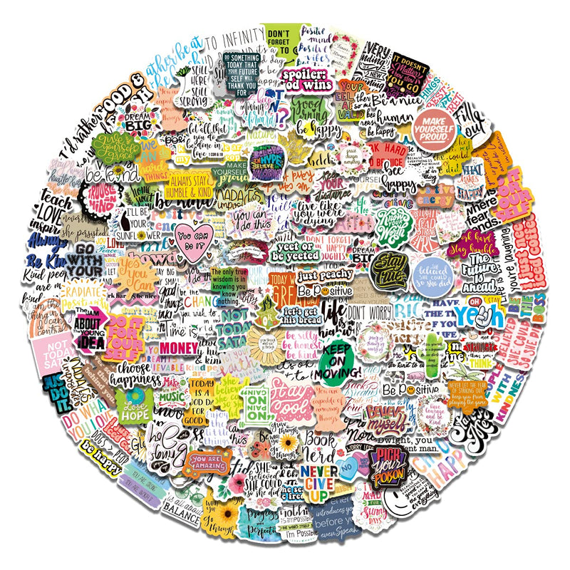 [AUSTRALIA] - 200Pcs Inspirational Stickers,Vinyl Waterproof Stickers for Laptop,Water Bottles,Phone, Vinyl Inspirational Stickers for Teens, Students,Teachers,Employees (Inspirational 200pcs Stickers)