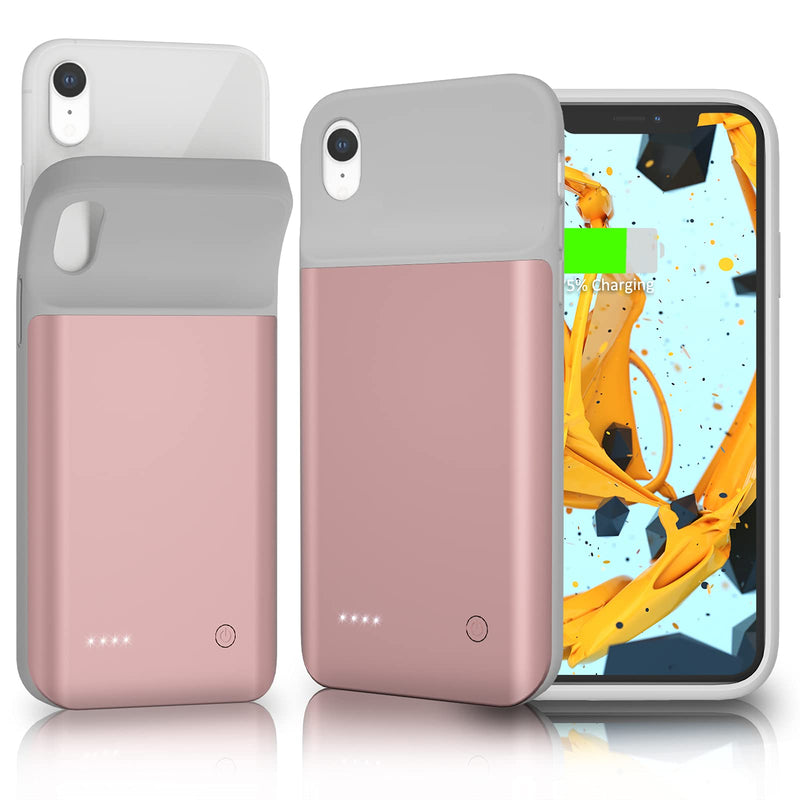  [AUSTRALIA] - Gladgogo Battery Case for iPhone XR 6800mAH Slim Portable Charging case Rechargeable Battery Case Charger Extended Battery Pack Charger Case for Apple iPhone XR - (6.1 inch) Pink