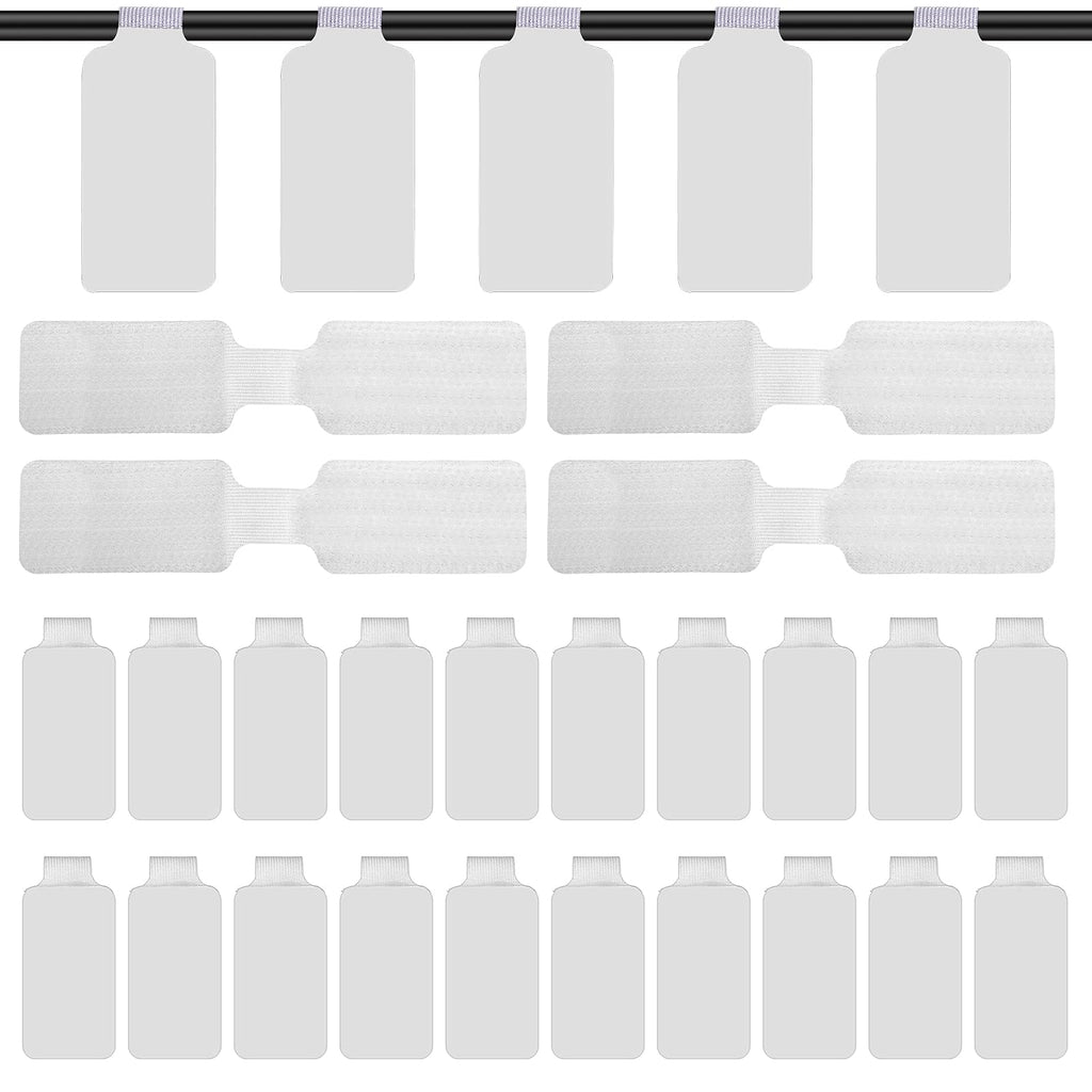  [AUSTRALIA] - 60 Pieces Self-Adhesive Cable Labels, Paste Wire Labels, Nylon Writable Cord Tags Office White Cable Tags Waterproof Wire Tags for Electronics Computers Cable Management and Identification