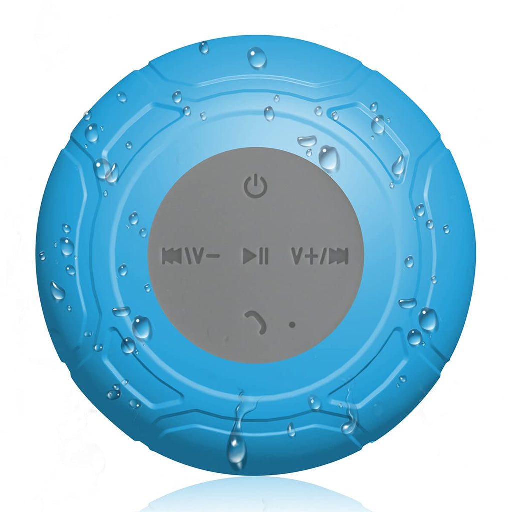  [AUSTRALIA] - Annlend Waterproof Bluetooth Shower Speaker Portable Wireless Water-Resistant Speaker Suction Cup, 6H Playtime Built-in Mic,Speakerphone for iPhone Phone Tablet Bathroom Kitchen - Blue