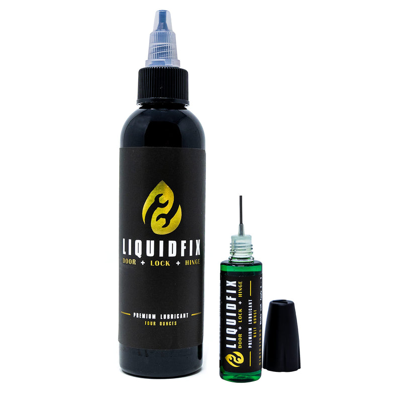  [AUSTRALIA] - LIQUIDFIX LiquidFix Door, Lock, and Hinge Lubricant | 4 oz Dropper + 0.5 Needle Combo Pack Door & Sliding Long-Lasting Squeaky Oil for Hinges Glass Doors