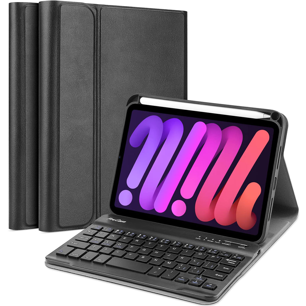  [AUSTRALIA] - ProCase Keyboard Case for iPad Mini 6 2021, Detachable Wireless Keyboard Protective Cover Cases for 8.3 Inch iPad Mini 6th Generation Gen Keyboard Case