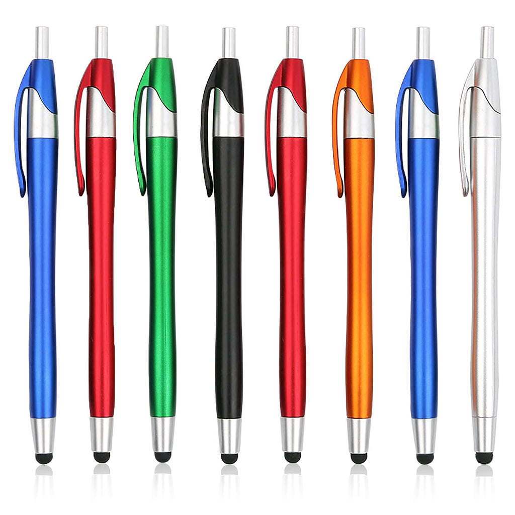  [AUSTRALIA] - Stylus Pens for Touch Screens, Liromna 8 Pack Universal 2 in 1 Capacitive Stylus Ballpoint Pen for iPad iPhone Tablets Samsung Galaxy All Universal Touch Screen Devices Multicolor